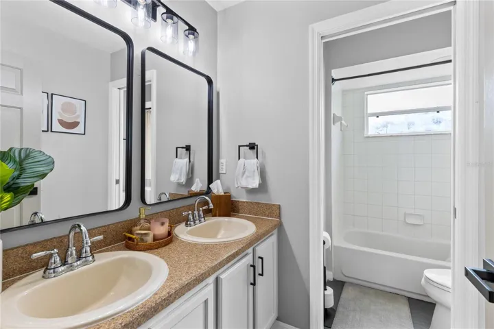 Full Guest Bath with Dual Vanities as well!