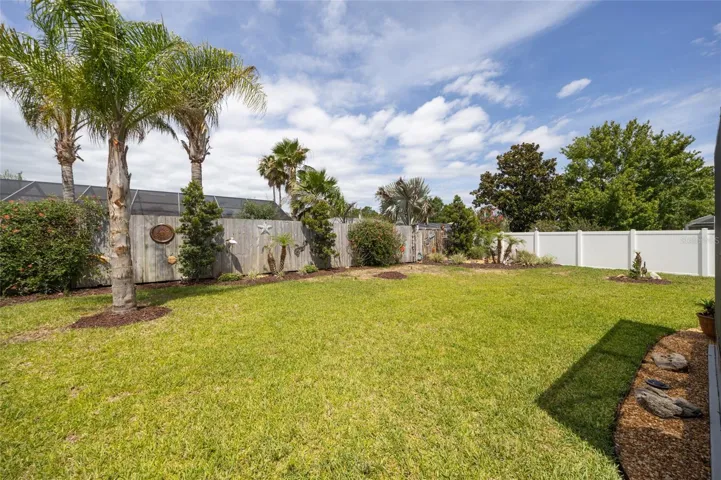 Large fenced Backyard