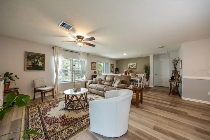 View of Family Room to Dining Room