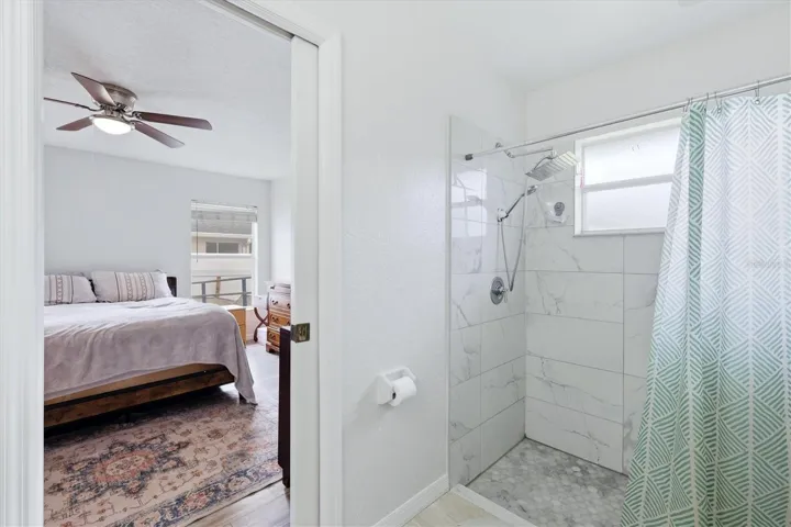 Primary bathroom with walk-in shower