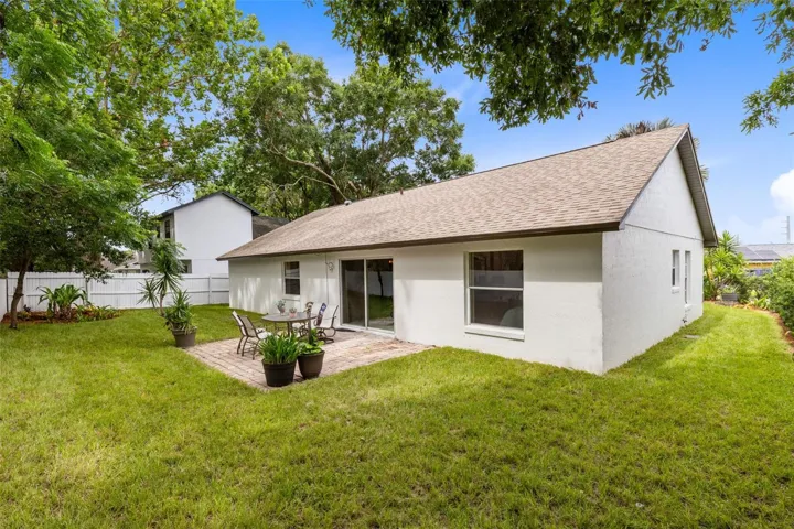 Spacious backyard