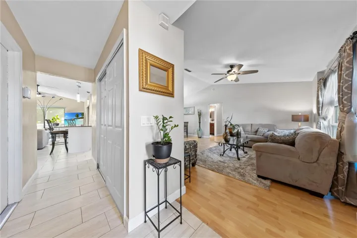 Foyer and living room