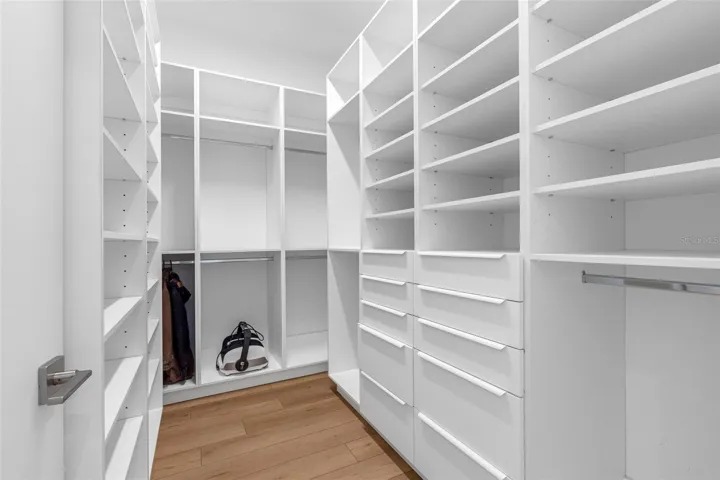 His closet