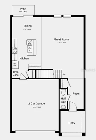 First Floor Plan - Additional Highlights Include: window blinds throughout the whole house