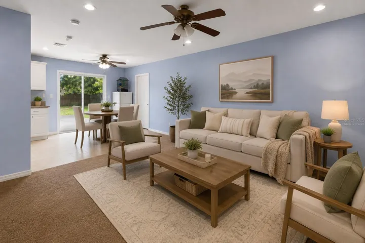 Virtually staged - Living Room