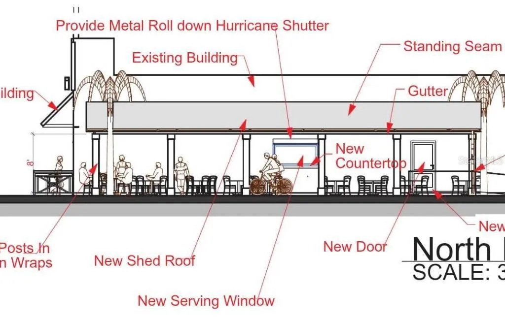 Outdoor Seating/Bar Area Plans