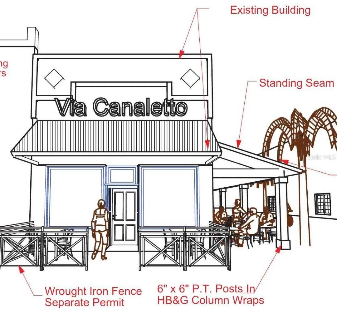 Outdoor Seating/Bar Area Plans