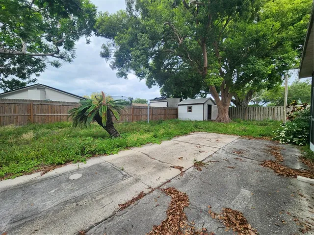 Back Yard with Shed