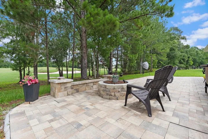 Beautiful paver patio with built in BBQ grill