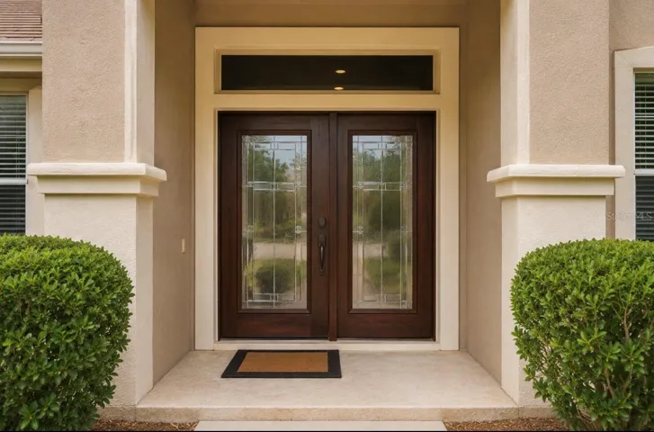 Double Leaded Glass Entry Doors