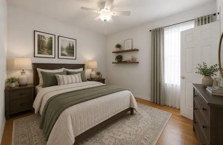 2nd Bedroom virtually staged