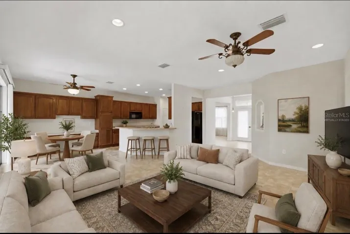 Living Room Virtually staged