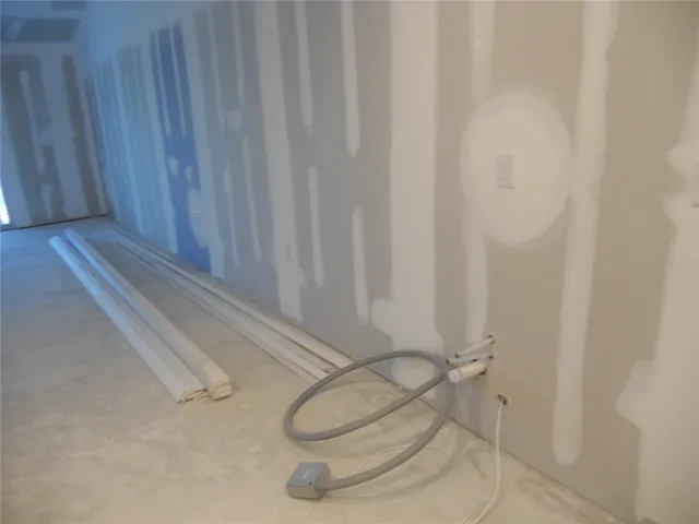 ELECTRICAL & PLUMBING READY FOR KITCHEN INSTALLATION. TRIM FOR BASE BOARDS AND DOORWAYS WILL BE LEFT FOR NEW OWNER TO HAVE INSTALLED WHEN READY.