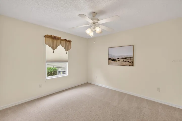 Guest bedroom with double door closet