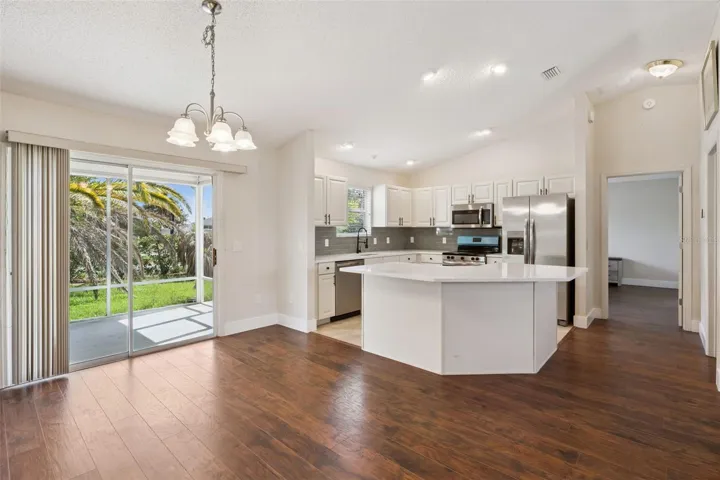Upgraded Kitchen Open to Living Room