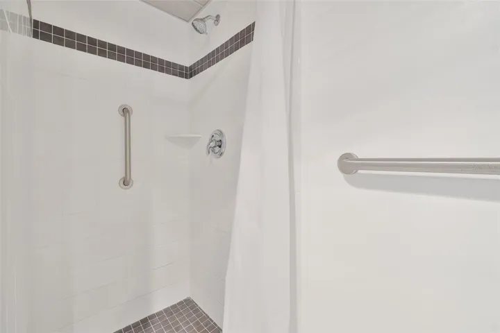 Shower has been updated and grab bars have been added for safety.