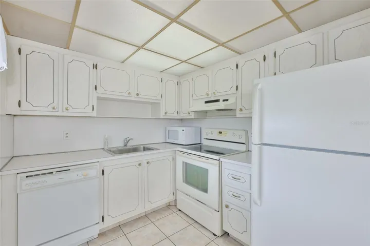Kitchen is well appointed and clean.