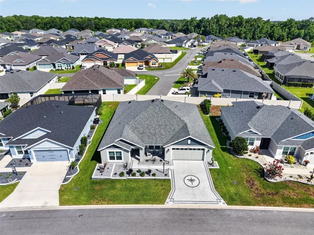 Aerial Front Elevation with Rear Privacy Wall