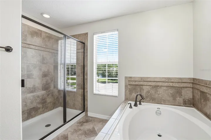 Garden tub and separate shower