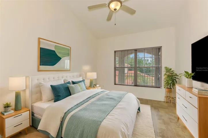 Virtually staged Second Bedroom