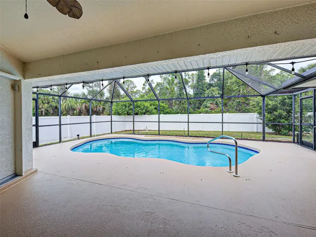 clean and beautiful lanai with plenty of covered space