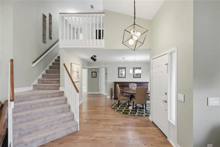 Foyer with stairs