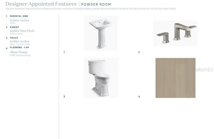 Designer-appointed features selected by our team of professional designers