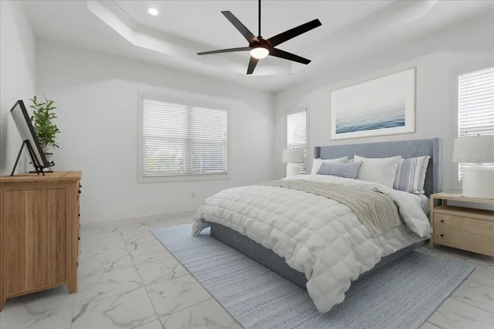 Virtually Staged Primary Bedroom