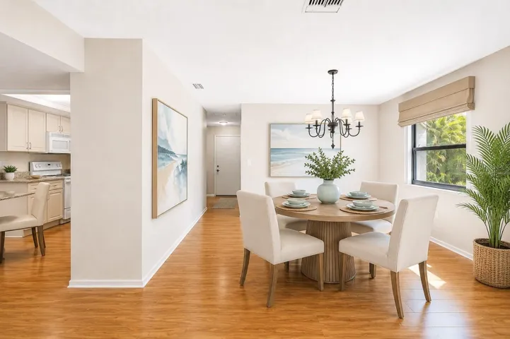 Dining Area-Natural light-virtually staged