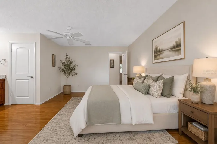 Primary Bedroom with en suite- virtually staged