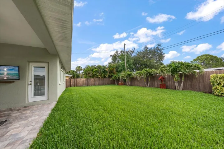 What a beautiful private back yard!