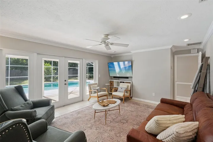 Family Room overlooking pool