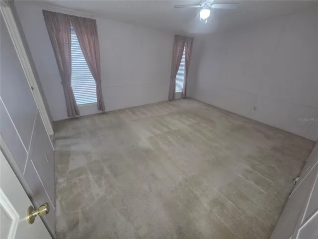 Primary bedroom from doorway