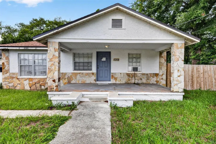 Spacious front porch