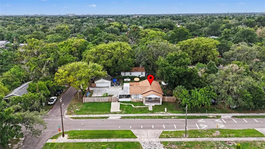 Aerial view of home