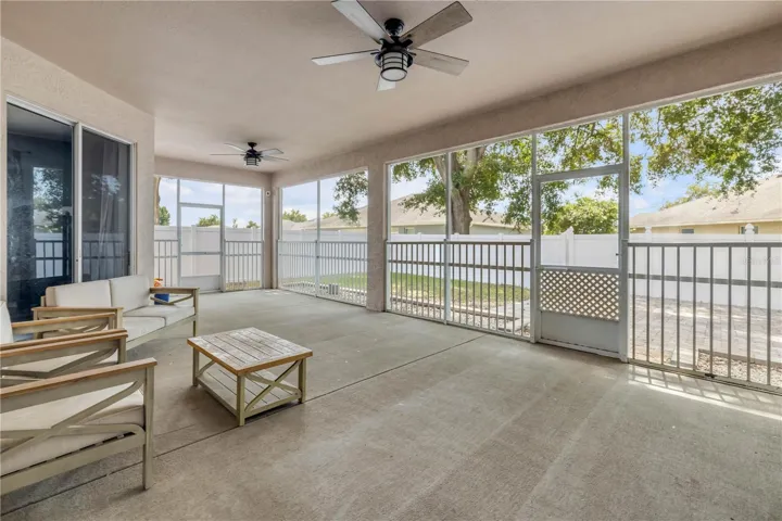 Large Screend in Back Patio