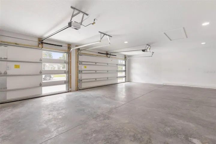 Insulated garage doors, epoxy floors not shown in photo