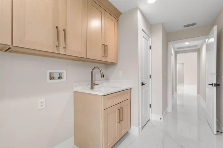 Sink and cabinet built-in plus closet