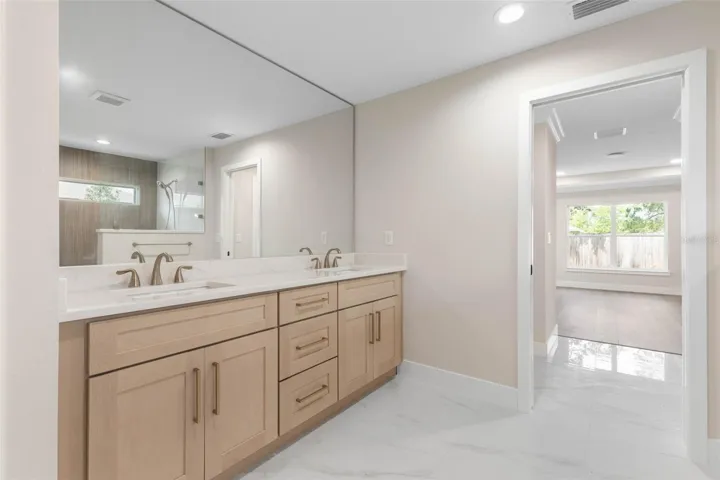 Raised vanity with drawer stack