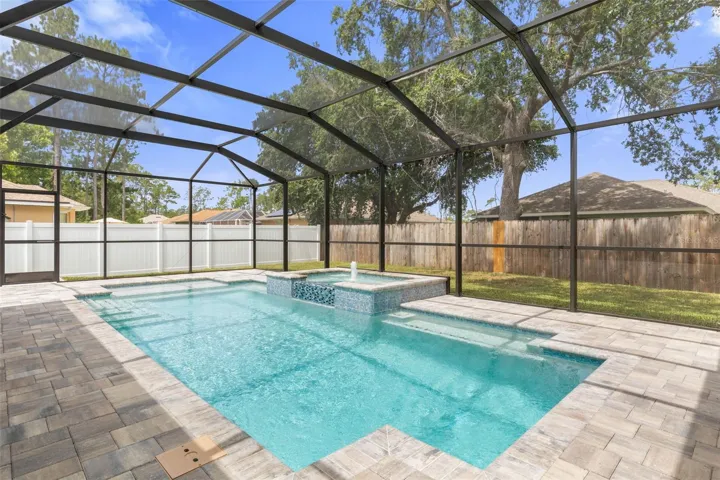 Upgraded paver pool deck
