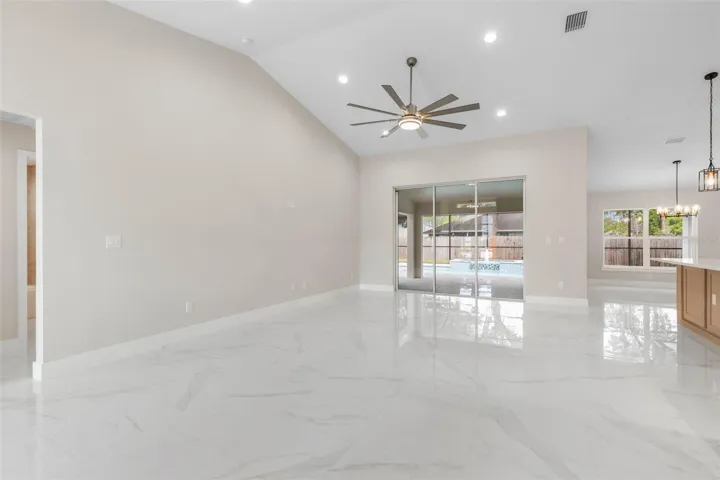 Soaring vaulted ceilings