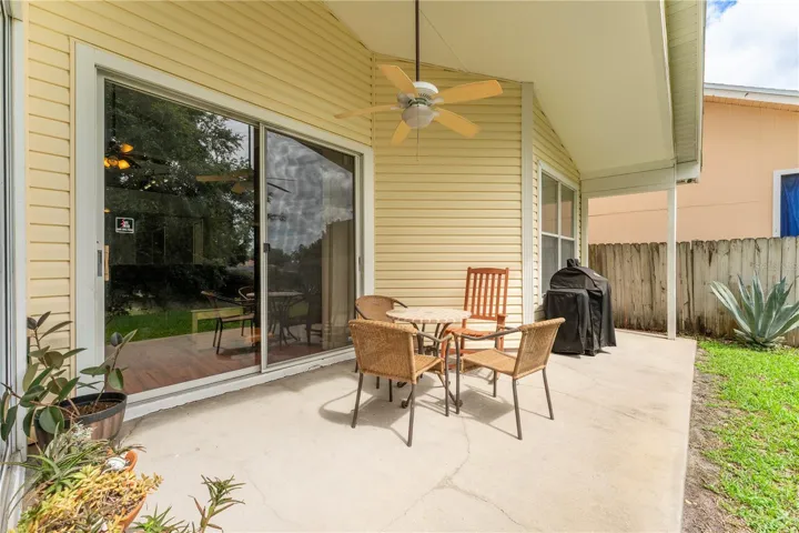 The back patio is the perfect place to grill out and entertain!