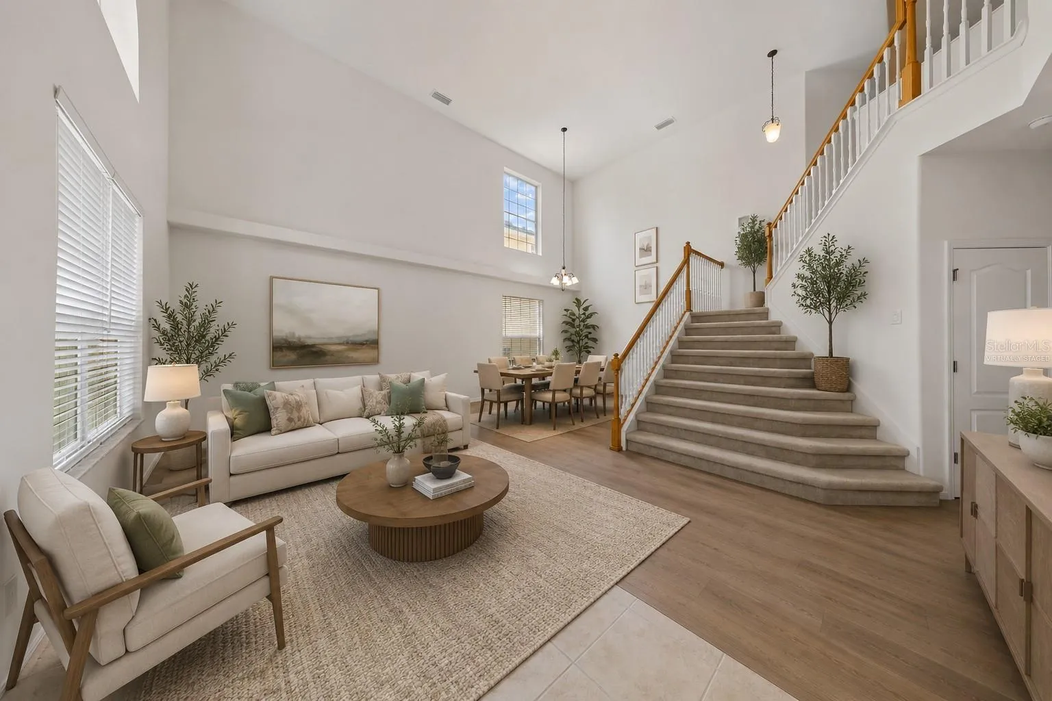 VIRTUALLY STAGED LIVING ROOM/DINING ROOM