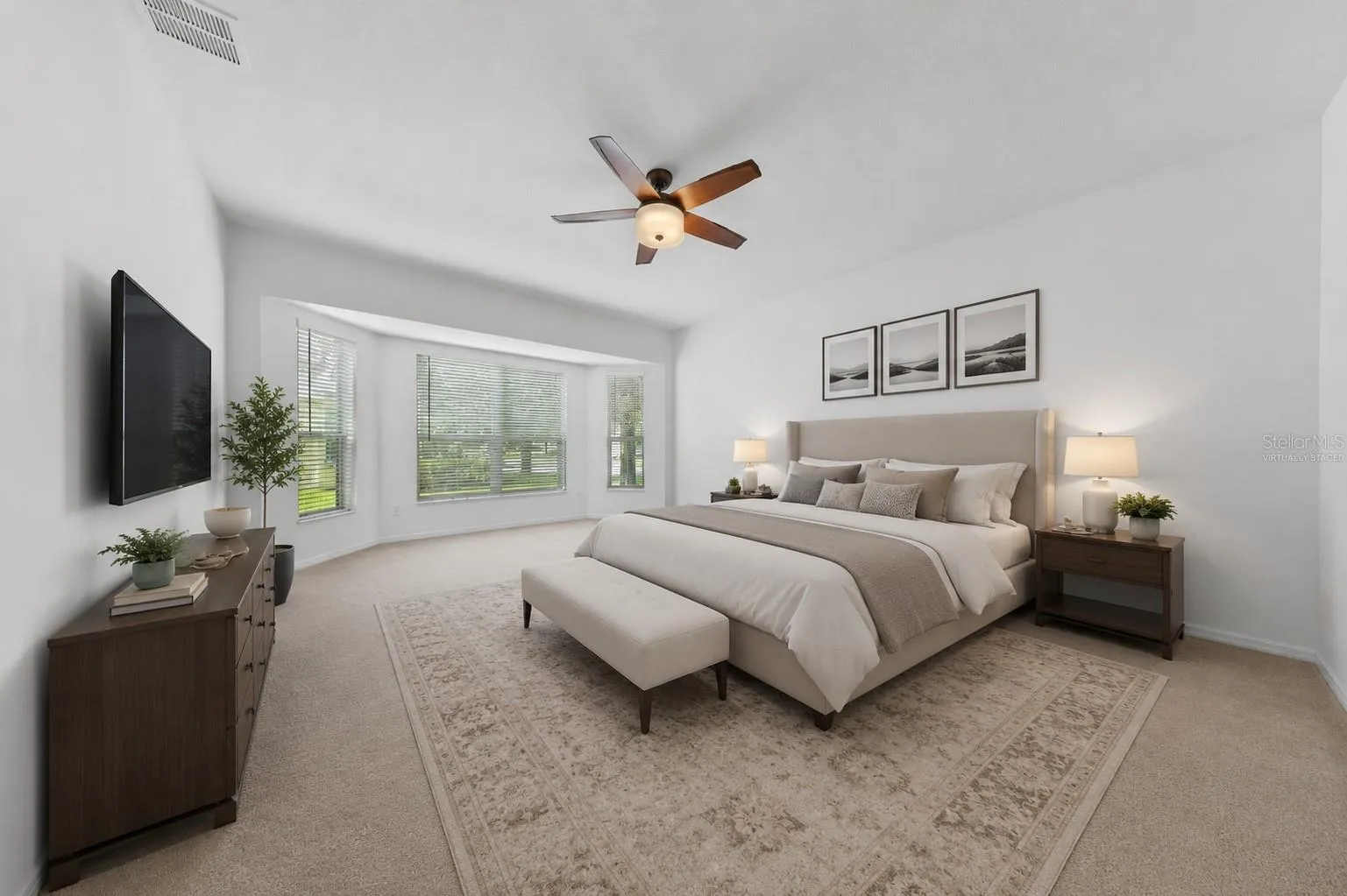 VIRTUALLY STAGED MASTER BEDROOM