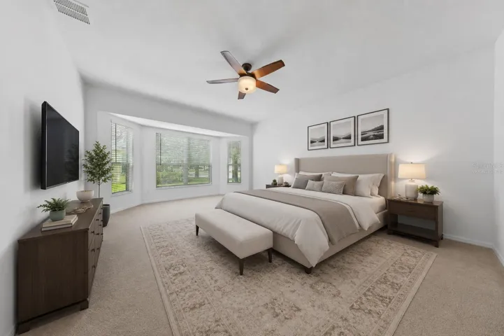 VIRTUALLY STAGED MASTER BEDROOM