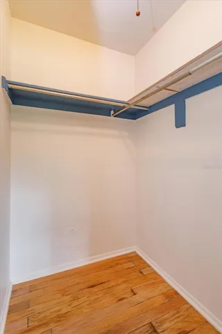 Primary bedroom walk in closet