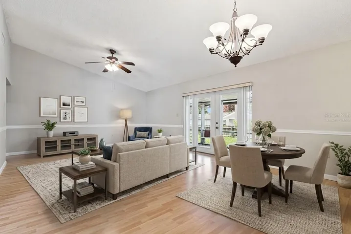 Living / Dining Room Virtually Staged