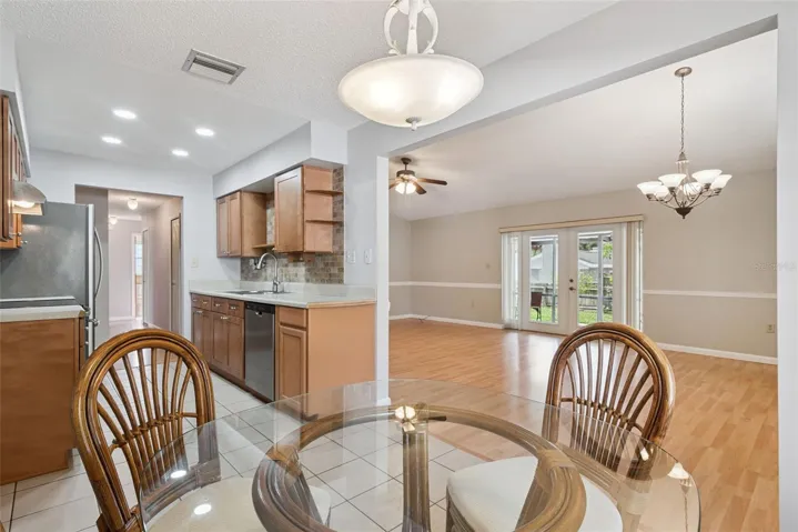 Eat-In Kitchen featuring Stainless Steel Appliances