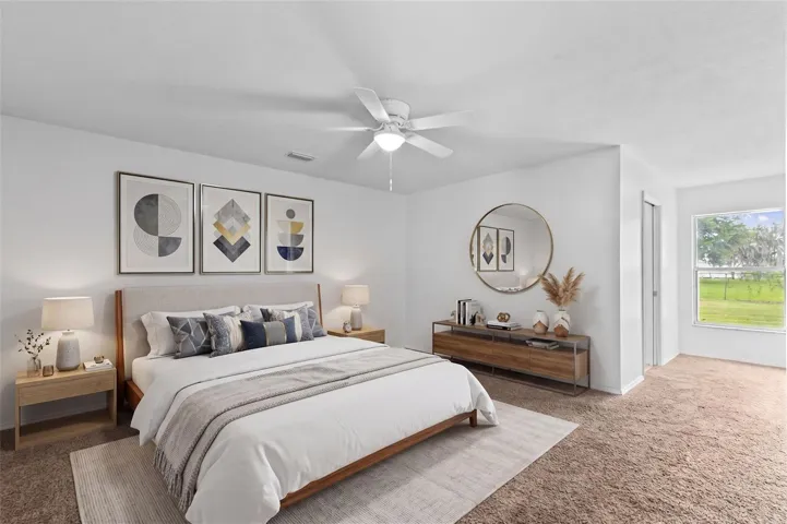 Virtually Staged Primary Bedroom