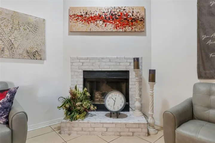 Family room fireplace